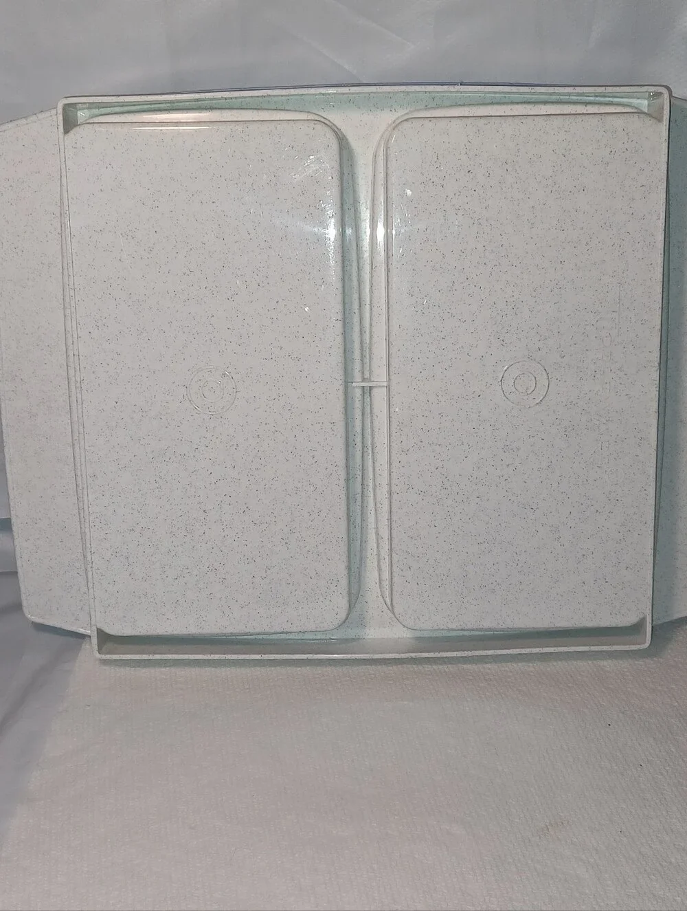 Vintage Tupperware Blue and Mint Green Deviled Egg Keeper Container
